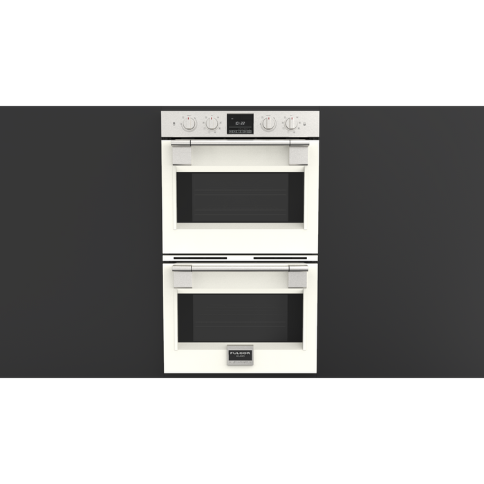 Fulgor Milano 30-Inch Pro Built-In Electric Double Oven, 600 Series, Self-Clean, Dual Convection, Multi-Pass Broiler, Soft-Close Door, 2 Standard Racks, 1 Telescopic Rack, Stainless Steel Finish