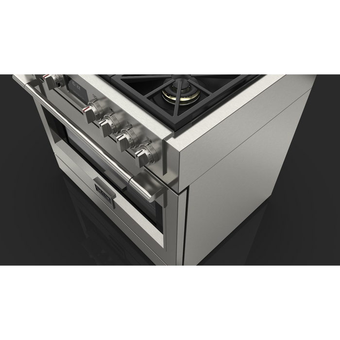 Fulgor Milano Sofia Pro 36-Inch Freestanding All-Gas Range, 600 Series, 4 Crescendo Dual Ring Brass Burners, Gas-Powered Trilaminate Griddle, Soft-Close Door