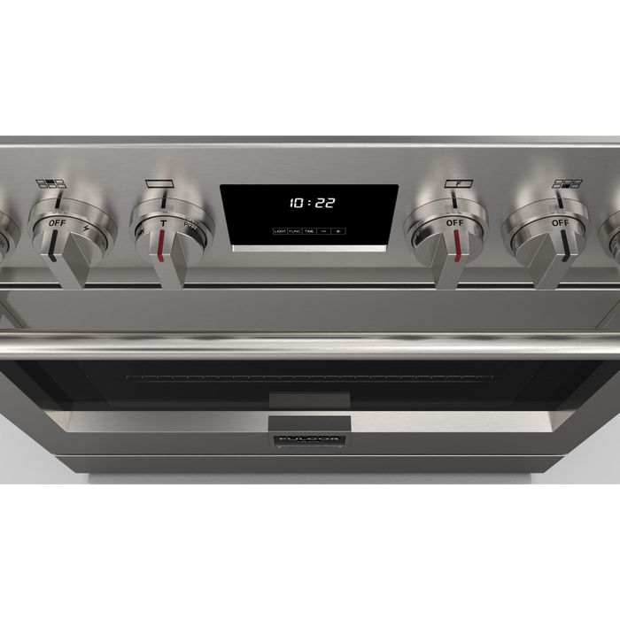 Fulgor Milano Sofia Pro 36-Inch Freestanding All-Gas Range, 600 Series, 6 Crescendo Dual Ring Brass Burners, Soft-Close Door