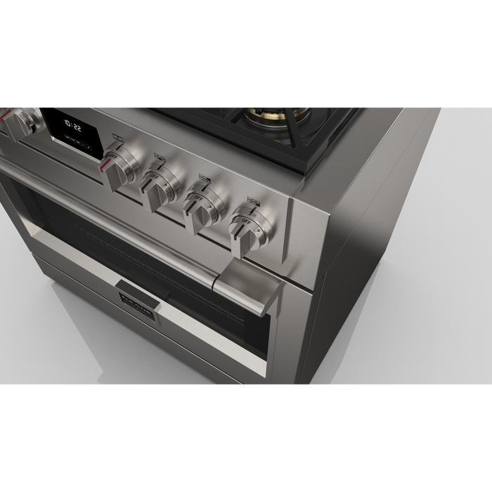Fulgor Milano Sofia Pro 36-Inch Freestanding All-Gas Range, 600 Series, 6 Crescendo Dual Ring Brass Burners, Soft-Close Door