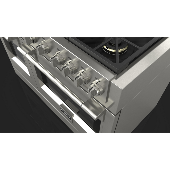 Fulgor Milano Sofia Pro 48-Inch Freestanding All-Gas Range, 600 Series, 6 Crescendo Dual Ring Brass Burners, Gas-Powered Trilaminate Griddle, 30-Inch Primary Oven, 18-Inch Companion Oven, Self-Clean, Soft-Close Door
