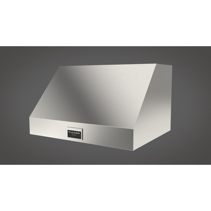 Fulgor Milano 30-Inch Pro Wall Hood, 600 Series, 600 CFM, 18-Inch Depth, Baffle Filters
