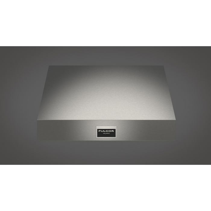 Fulgor Milano 30-Inch Pro Wall Hood, 600 Series, 600 CFM, 18-Inch Depth, Baffle Filters