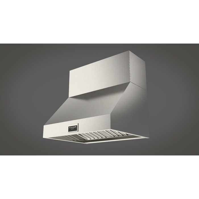 Fulgor Milano 30-Inch Pro Wall Hood, 600 Series, 600 CFM, 18-Inch Depth, Baffle Filters