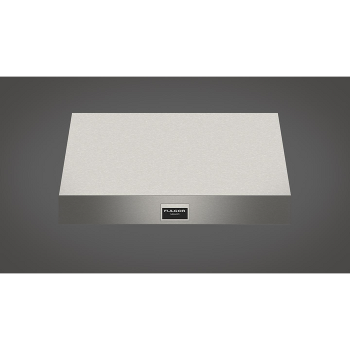 Fulgor Milano 36-Inch Pro Wall Hood, 600 Series, 600 CFM, 18-Inch Depth, Baffle Filters