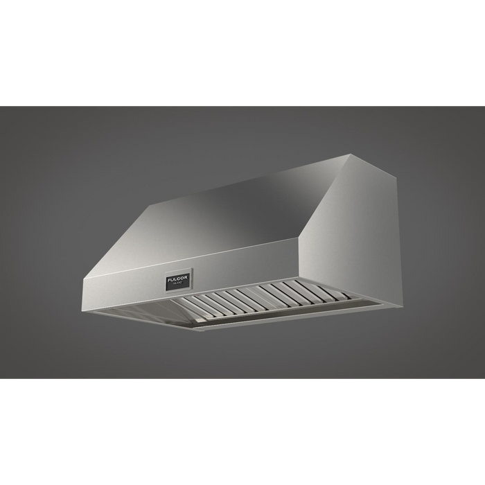 Fulgor Milano 36-Inch Pro Wall Hood, 600 Series, 600 CFM, 18-Inch Depth, Baffle Filters