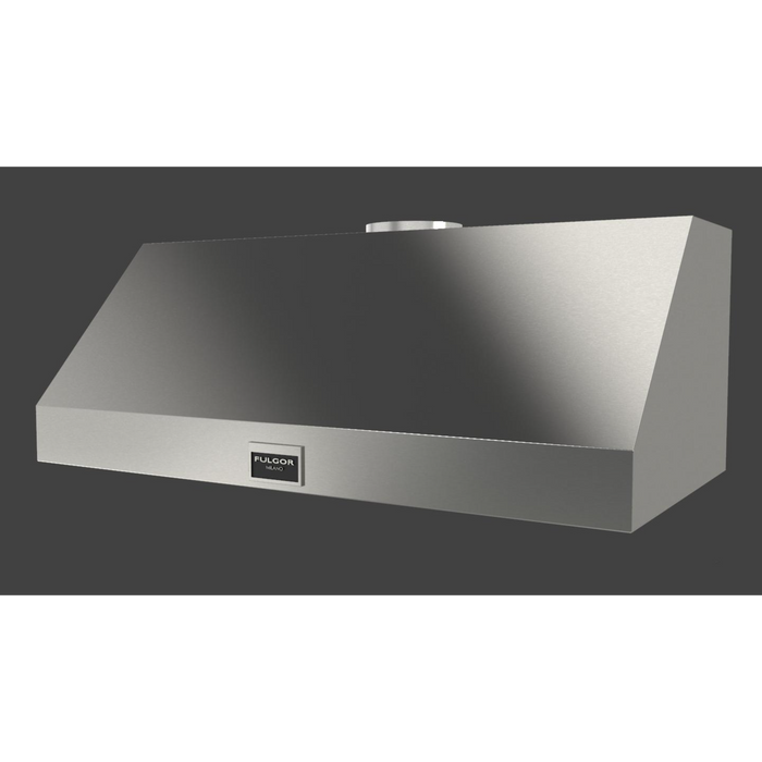 Fulgor Milano 48-Inch Pro Wall Hood, 600 Series, 1000 CFM, 18-Inch Depth, Baffle Filters