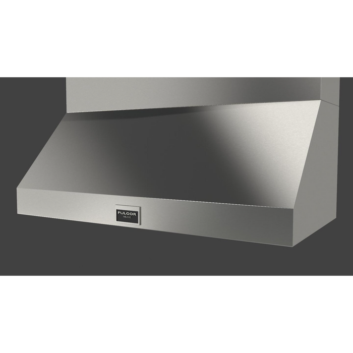 Fulgor Milano 48-Inch Pro Wall Hood, 600 Series, 1000 CFM, 18-Inch Depth, Baffle Filters