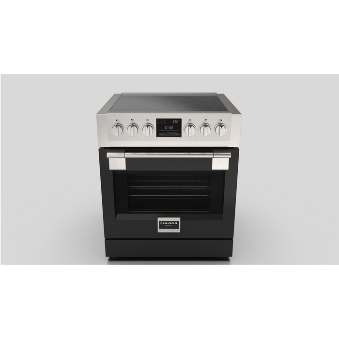 Fulgor Milano Sofia Pro 30-Inch Freestanding Induction Range, 600 Series, 4 Quantum Induction Burners, Self-Clean, Soft-Close Door
