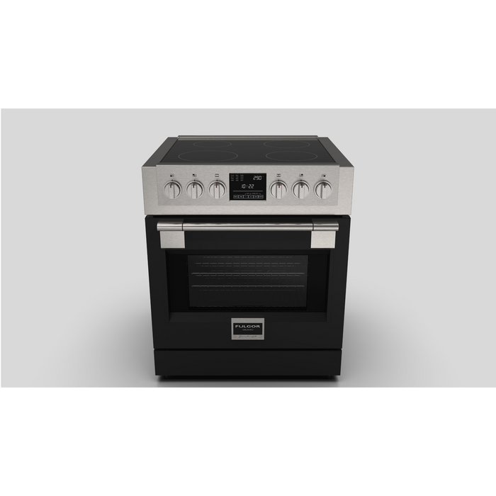 Fulgor Milano Sofia Pro 30-Inch Freestanding Induction Range, 600 Series, 4 Quantum Induction Burners, Self-Clean, Soft-Close Door