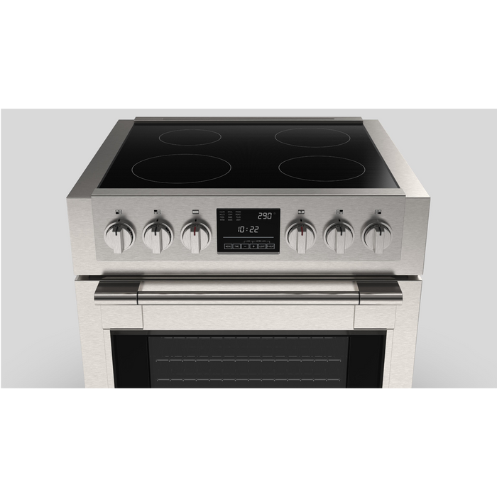 Fulgor Milano Sofia Pro 30-Inch Freestanding Induction Range, 600 Series, 4 Quantum Induction Burners, Self-Clean, Soft-Close Door