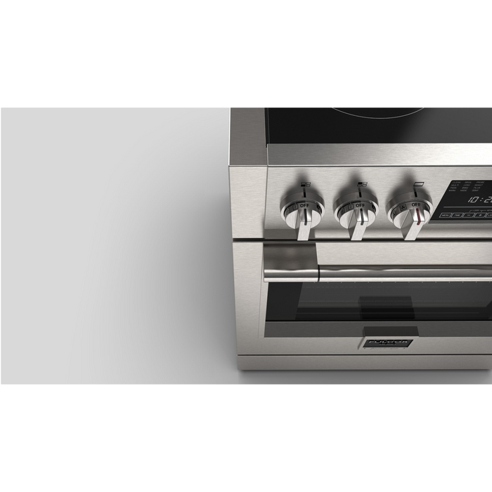 Fulgor Milano Sofia Pro 30-Inch Freestanding Induction Range, 600 Series, 4 Quantum Induction Burners, Self-Clean, Soft-Close Door