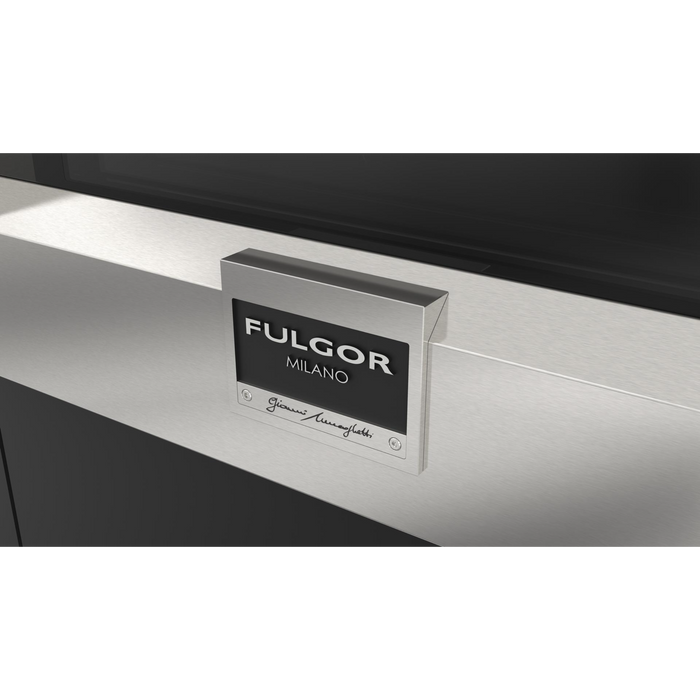 Fulgor Milano 30-Inch Pro Built-In Electric Single Oven, 600 Series, Self-Clean, Dual Convection, Multi-Pass Broiler, Soft-Close Door, 2 Standard Racks, 1 Telescopic Rack, Stainless Steel Finish