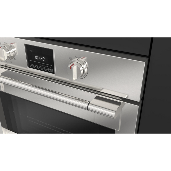 Fulgor Milano 30-Inch Pro Built-In Electric Single Oven, 600 Series, Self-Clean, Dual Convection, Multi-Pass Broiler, Soft-Close Door, 2 Standard Racks, 1 Telescopic Rack, Stainless Steel Finish