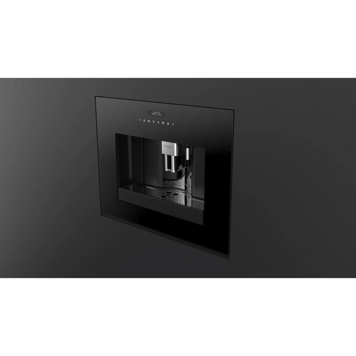 Fulgor Milano 24-Inch Built-In Fully Automatic Coffee System, Black Glass