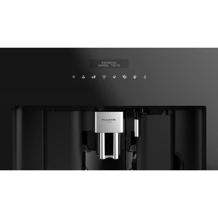 Fulgor Milano 24-Inch Built-In Fully Automatic Coffee System, Black Glass