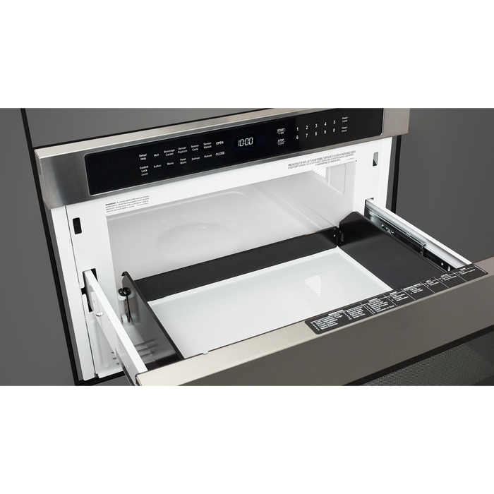 Fulgor Milano Distinto Built-In Microwave Drawer, 700 Series, 24-Inch, 1.2 cu. ft., 950W, Visible Control