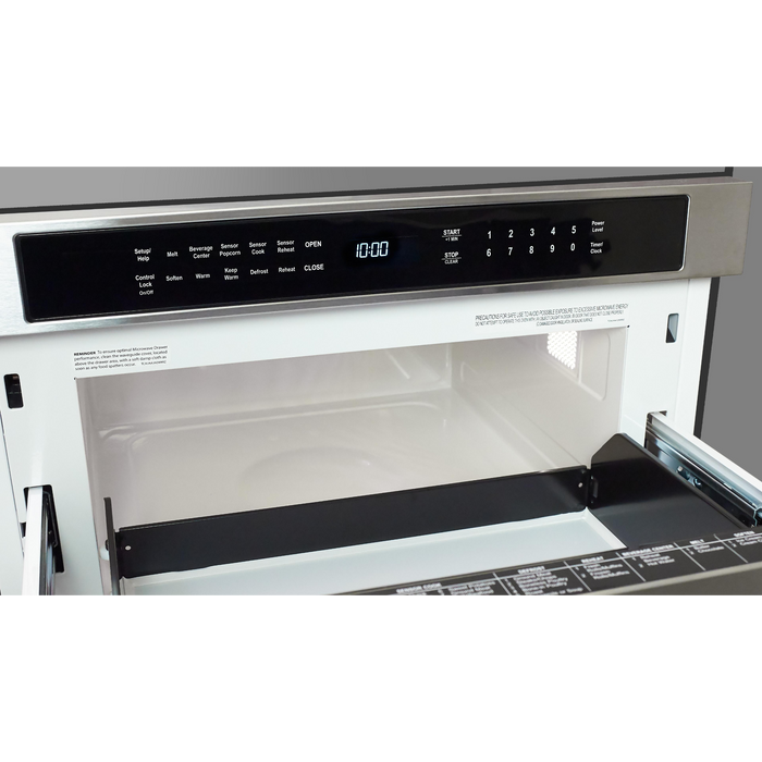 Fulgor Milano Distinto Built-In Microwave Drawer, 700 Series, 24-Inch, 1.2 cu. ft., 950W, Visible Control