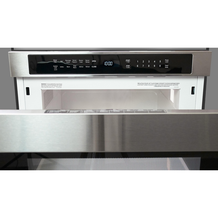 Fulgor Milano Distinto Built-In Microwave Drawer, 700 Series, 24-Inch, 1.2 cu. ft., 950W, Visible Control