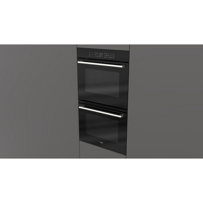 Fulgor Milano 30-Inch Distinto Built-In Electric Double Oven, Self-Clean, Dual Fan Convection, N.A. Version, Black, Full Touch Electronic Control