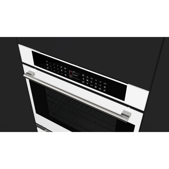 Fulgor Milano 30-Inch Distinto Built-In Electric Double Oven, Self-Clean, Dual Fan Convection, N.A. Version, White Glass, Full Touch Electronic Control