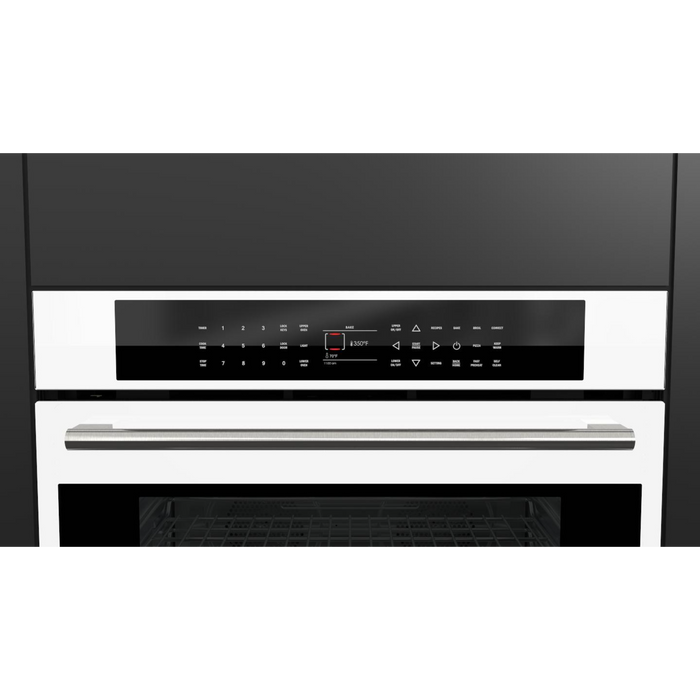Fulgor Milano 30-Inch Distinto Built-In Electric Double Oven, Self-Clean, Dual Fan Convection, N.A. Version, White Glass, Full Touch Electronic Control
