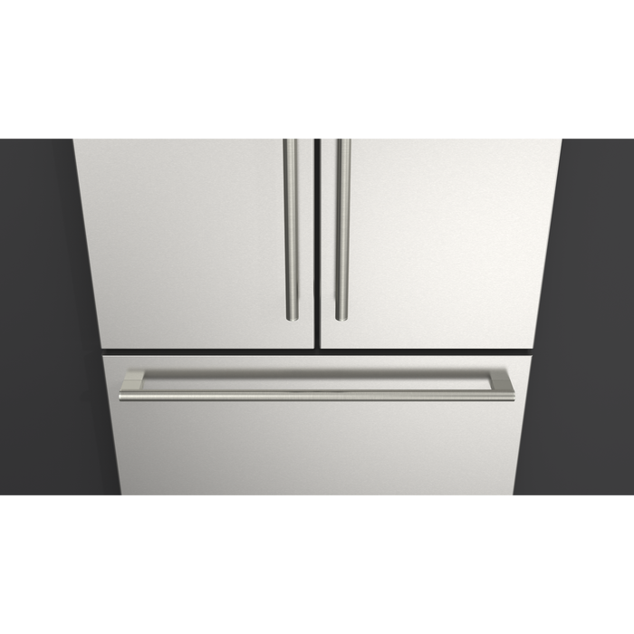 Fulgor Milano 19.9 cu.ft Stainless French Door Counter Depth Bottom Mount Refrigerator, Internal Water Dispenser, Ice Maker, Eco Refrigerant (Handle Kit Required, Sold Separately)