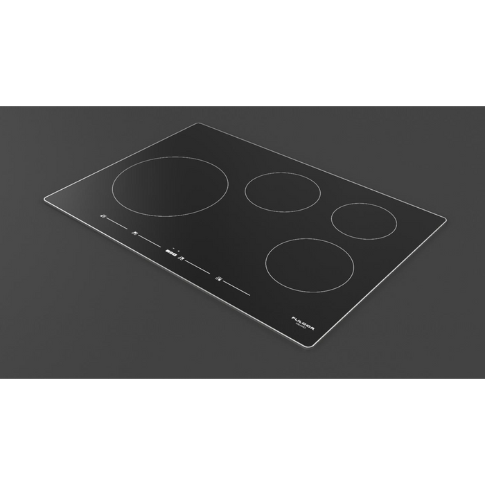 Fulgor Milano 30-Inch Distinto Built-In Induction Cooktop, 700 Series, Quantum Induction, 4 Cooking Zones, One 11” Max Power Zone, Touch Slide Controls, N.A. Version, Brushed Premium Trim