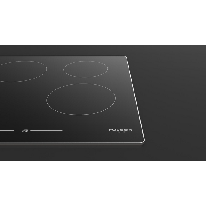 Fulgor Milano 30-Inch Distinto Built-In Induction Cooktop, 700 Series, Quantum Induction, 4 Cooking Zones, One 11” Max Power Zone, Touch Slide Controls, N.A. Version, Brushed Premium Trim