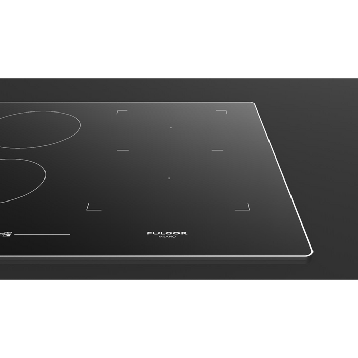 Fulgor Milano 36-Inch Distinto Built-In Induction Cooktop, 700 Series, Quantum Induction, 5 Cooking Zones, One 11” Max Power Zone, Bridge Zone, Touch Slide Controls, Brushed Aluminum Trim