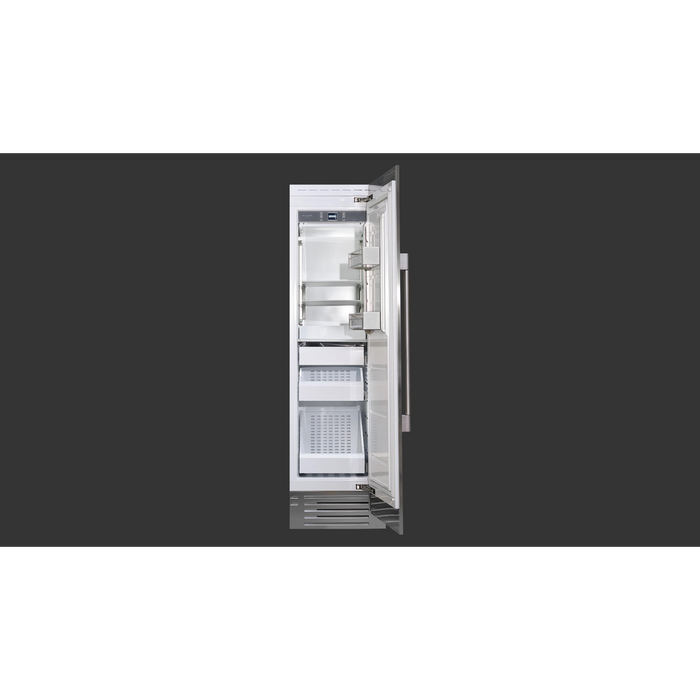 Fulgor Milano 12.67 cu.ft Pro Column Freezer, 700 Series, RH, Stainless Cladded, Bottom Compressor, Metal Interior, Ice Maker, Includes Pro Handle & Badge Accessory