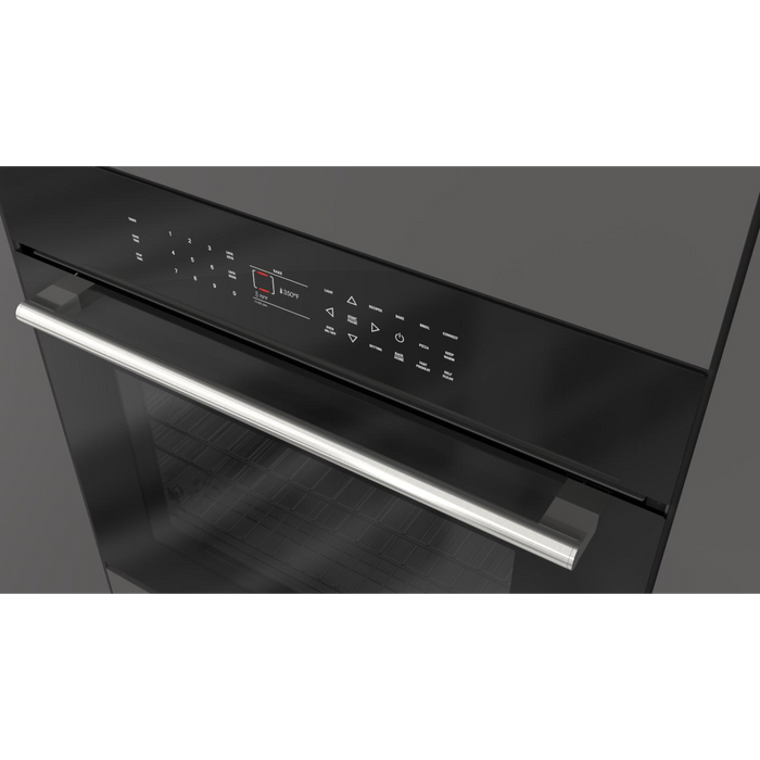 Fulgor Milano 30-Inch Distinto Built-In Electric Single Oven, Self-Clean, Dual Fan Convection, N.A. Version, Black, Full Touch Electronic Control