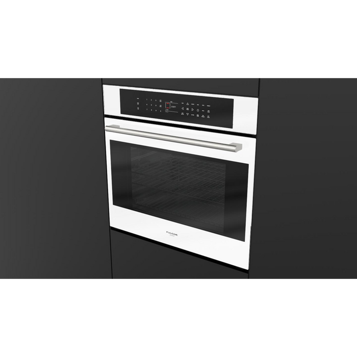 Fulgor Milano 30-Inch Distinto Built-In Electric Single Oven, Self-Clean, Dual Fan Convection, N.A. Version, White, Full Touch Electronic Control