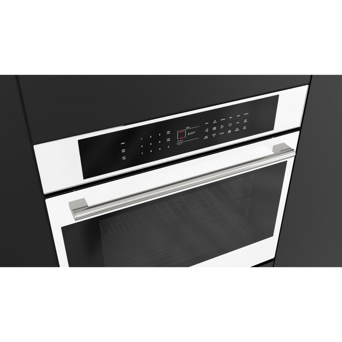 Fulgor Milano 30-Inch Distinto Built-In Electric Single Oven, Self-Clean, Dual Fan Convection, N.A. Version, White, Full Touch Electronic Control
