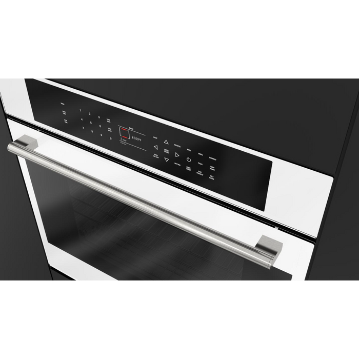 Fulgor Milano 30-Inch Distinto Built-In Electric Single Oven, Self-Clean, Dual Fan Convection, N.A. Version, White, Full Touch Electronic Control