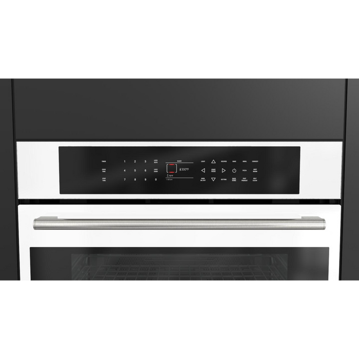 Fulgor Milano 30-Inch Distinto Built-In Electric Single Oven, Self-Clean, Dual Fan Convection, N.A. Version, White, Full Touch Electronic Control
