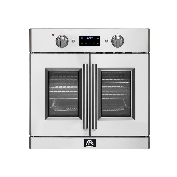 Forno Gallico 30-Inch Electric French Door Wall Oven, Stainless Steel, True Convection, Air Fry, Self-Cleaning