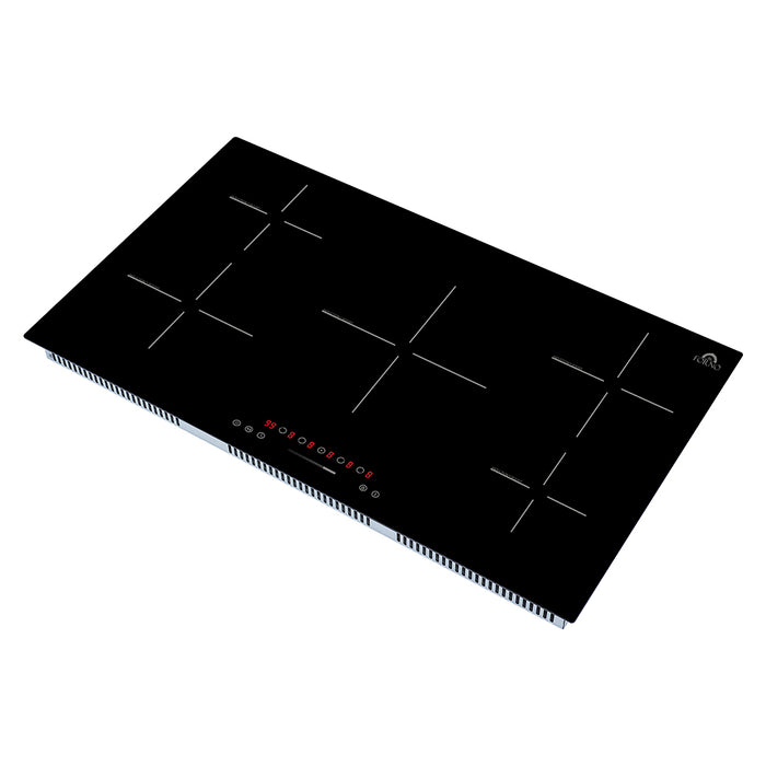 Forno Parco 36-Inch Induction Cooktop, 5 Zones, 10,200W Total Power, Touch Control, 9 Power Levels, Booster Function