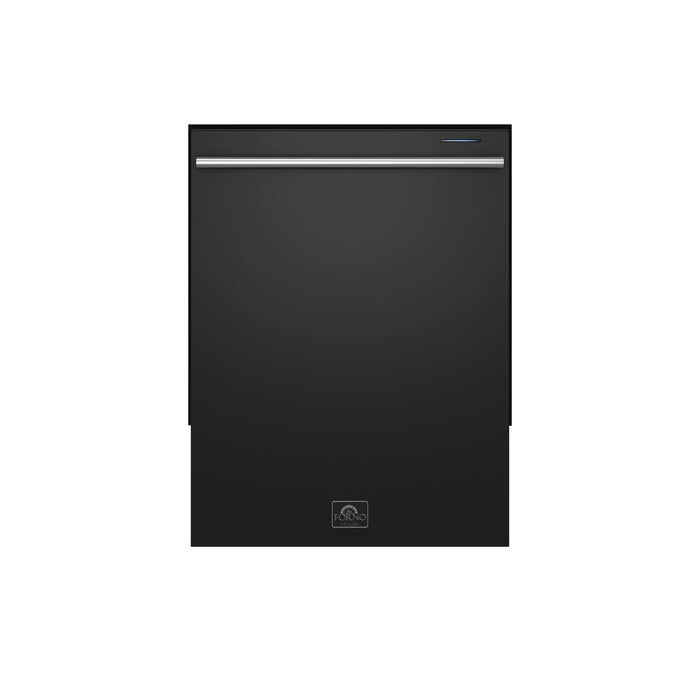 Forno Pozzo 24-Inch Built-In Tall Tub Top Control Dishwasher, Black, 49 dBA, Soil-Sensing Capable, ENERGY STAR