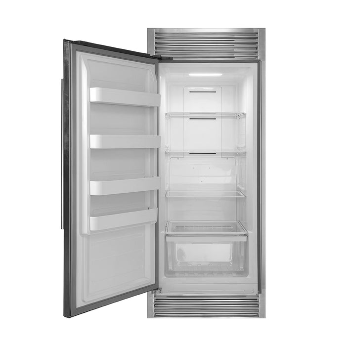 Forno Rizzuto 28-Inch Upright Convertible Freezer, 32-Inch Wide, Left Swing, Decorative Grill, ENERGY STAR Certified