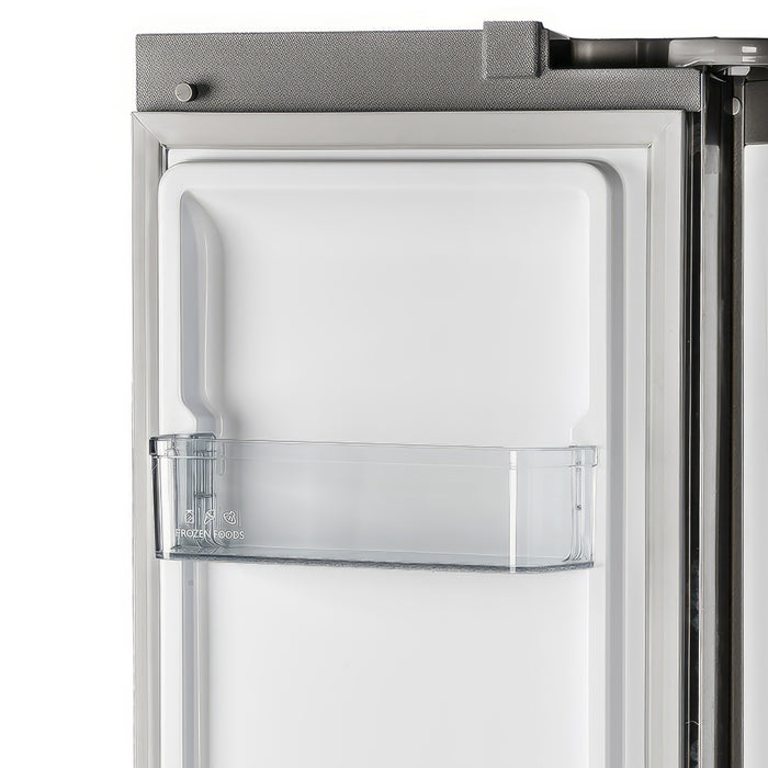 Forno Salerno Built-In Stainless Steel Refrigerator, 15.6 cu.ft, Modern Decorative Grill, ENERGY STAR Certified