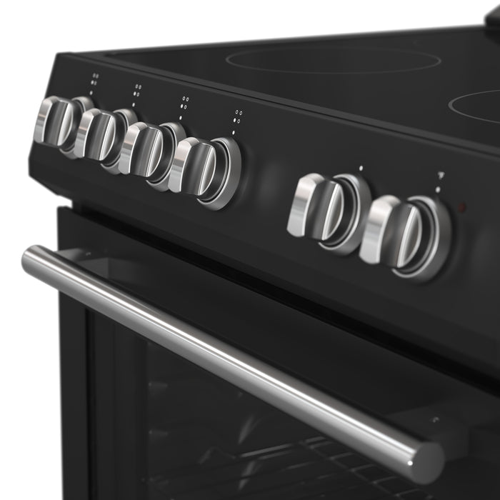 Forno Leonardo Espresso 30-Inch Black Electric Range, True Convection, Energy Efficient