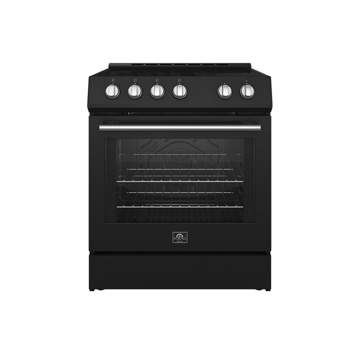 Forno Leonardo Espresso 30-Inch Black Electric Range, True Convection, Energy Efficient