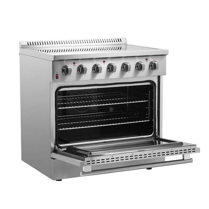 Forno Galiano 36-Inch Freestanding Electric Range, True Convection, Energy Efficient