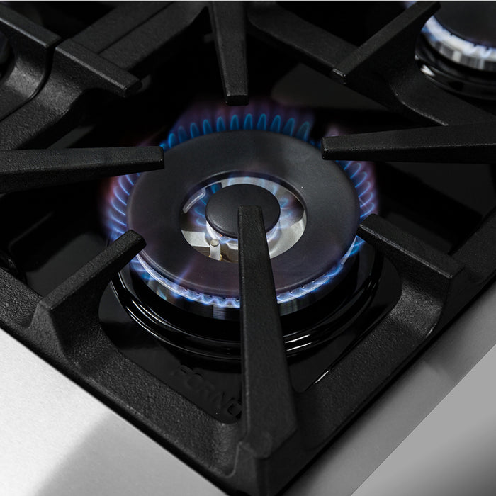 Forno Massimo 36-Inch Freestanding Gas Range, 6 Sealed Burners, Convection Oven, Energy Efficient