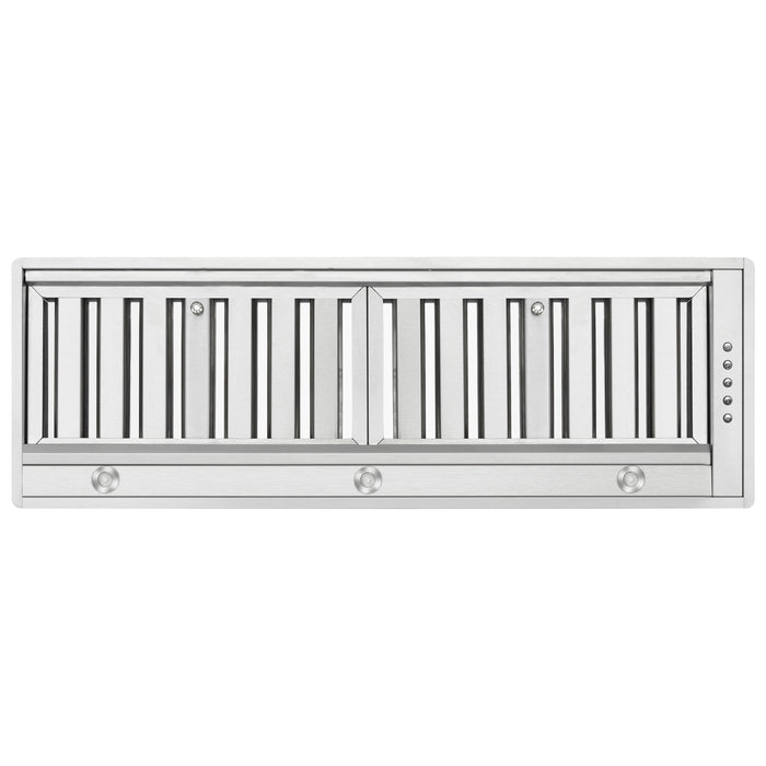 Forno Frassanito 36-Inch Recessed Range Hood, 450 CFM, Stainless Steel Baffle Filters, LED Lighting