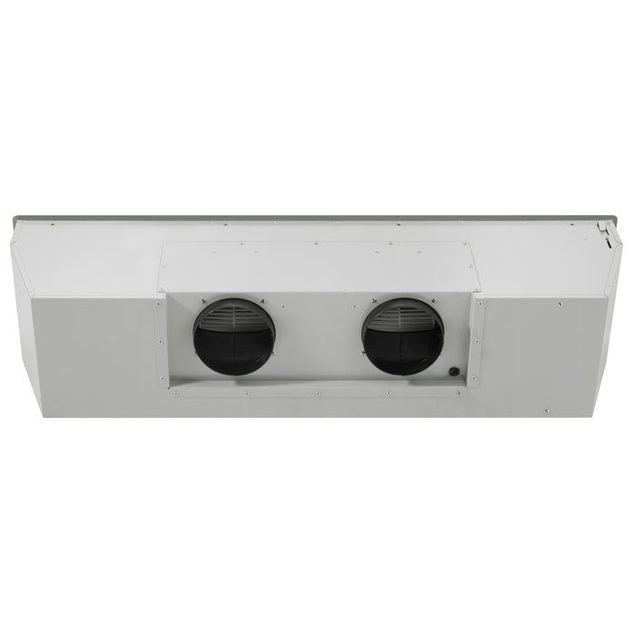 Forno Frassanito 48-Inch Recessed Range Hood, Stainless Steel Baffle Filters, LED Lighting