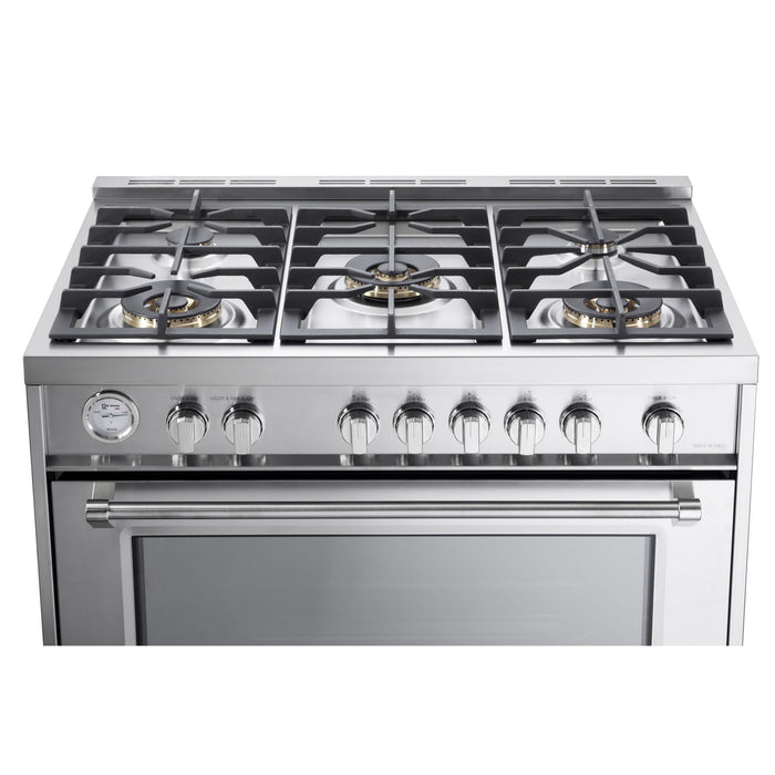 Verona 36-Inch 5.0 Cu. Ft. Colored Designer Series All Gas Range with Five Sealed Brass Burners and Convection Oven