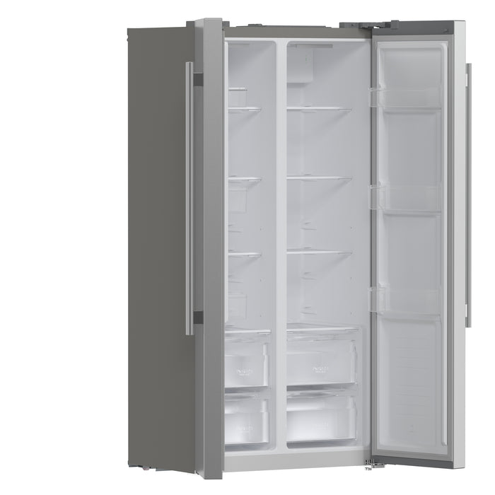 Forno Salerno 33-Inch Side-by-Side Stainless Steel Refrigerator, 15.6 cu.ft, ENERGY STAR Certified