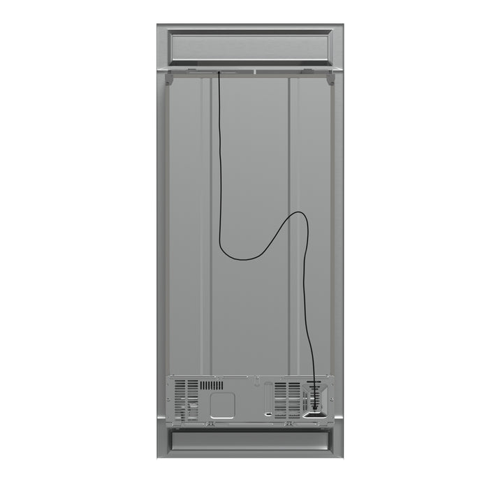 Forno Salerno Built-In Stainless Steel Refrigerator, 15.6 cu.ft, Modern Decorative Grill, ENERGY STAR Certified